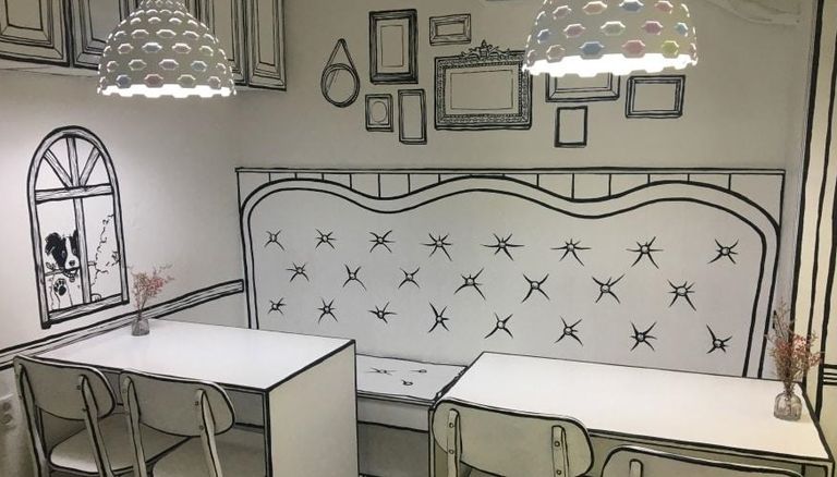 المقهى الكرتوني بكوريا الجنوبية