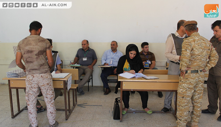جانب من التصويت في انتخابات البرلمان بكردستان العراق