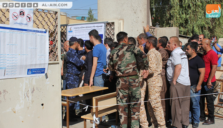 جانب من التصويت في انتخابات البرلمان بكردستان العراق