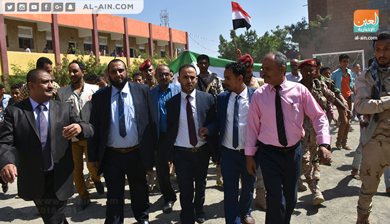 المدرسة أثناء افتتاحها