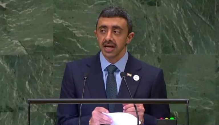 الشـيخ عبدالله بن زايد آل نهيان يلقي كلمة الإمارات أمام الأمم المتحدة