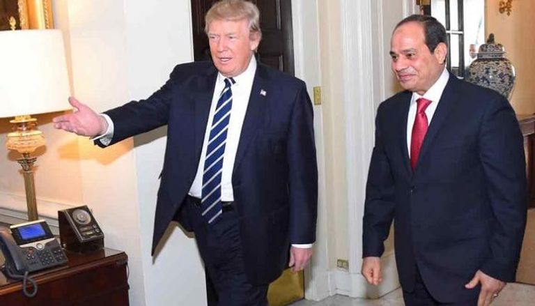 الرئيس المصري عبدالفتاح السيسي ونظيره الأمريكي دونالد ترامب