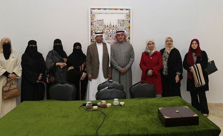 الأديب السعودي علي إبراهيم مغاوي خلال الاحتفالية
