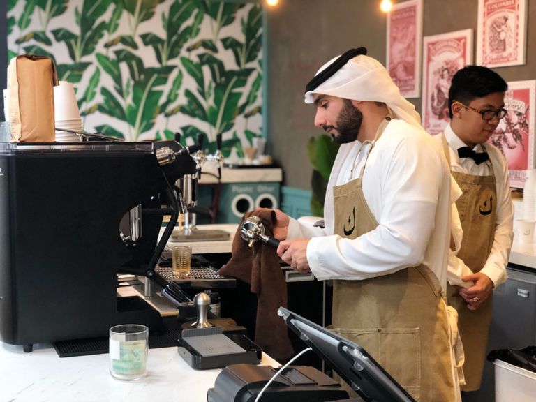 ماجد بن عيسى مؤسس مشروع "ك كافيه" في إكسبو دبي