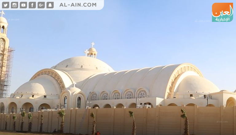 كاتدرائية ميلاد المسيح الرئيسان المصري عبدالفتاح السيسي والأمريكي دونالد ترامب