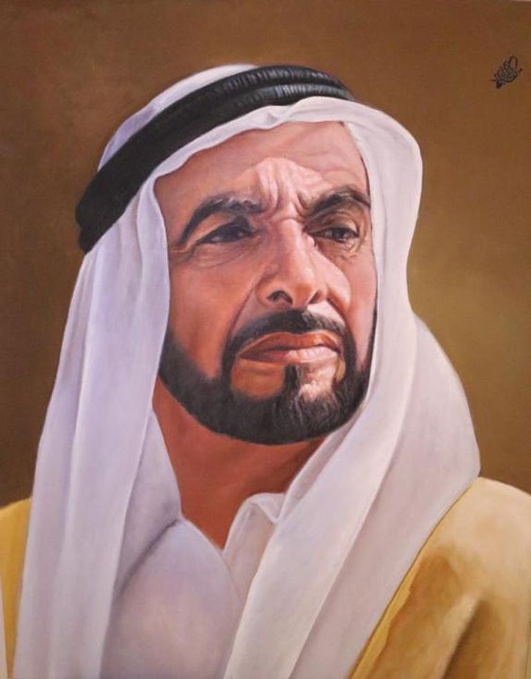 جانب من لوحات التشكيلية الإماراتية هدى الريامي