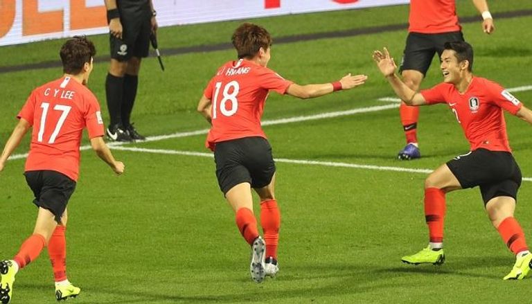فرحة لاعبي كوريا الجنوبية