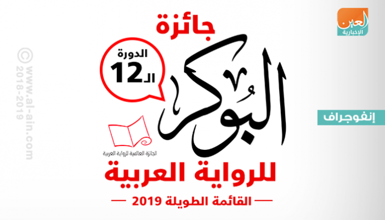 إنفوجراف.. القائمة الطويلة لجائزة البوكر للرواية العربية 2019