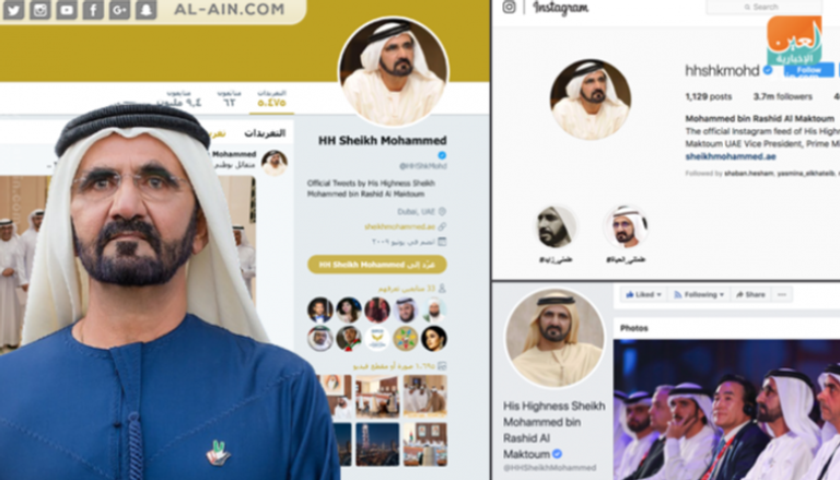 الشيخ محمد بن راشد آل مكتوم ضمن أكثر قادة العالم متابعة