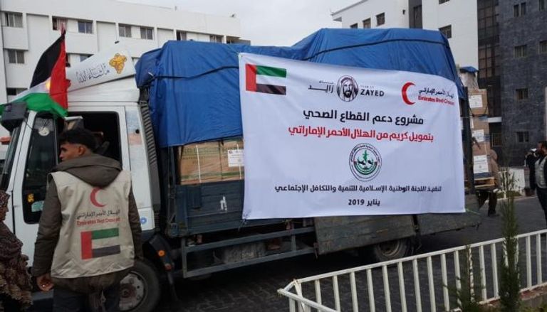 الهلال الأحمر الإماراتي يرسل منحة طبية عاجلة لأبناء غزة