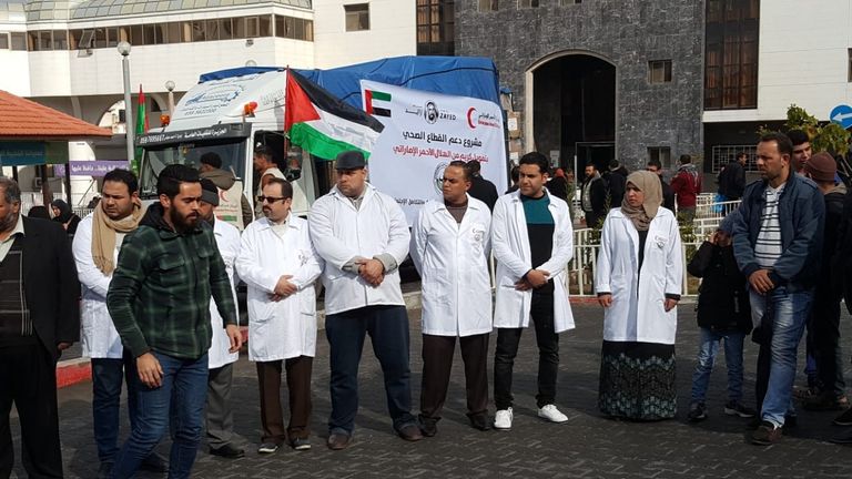 الهلال الأحمر الإماراتي يرسل منحة طبية عاجلة لأبناء غزة