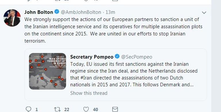 مستشار الأمن القومي الأمريكي جون بولتون