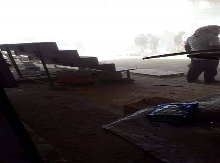 صورة متداولة لموقع الانفجار بحسب وسائل إعلام