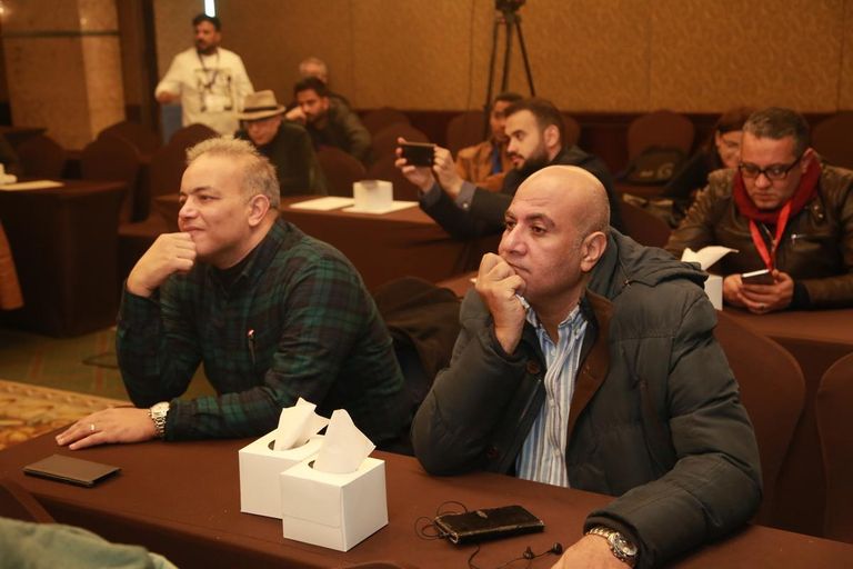 جانب من المؤتمر الصحفي لتدشين المعهد