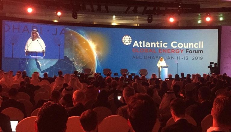 سلطان الجابر خلال كلمته بالمؤتمر