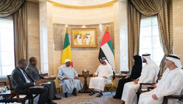 الشيخ محمد بن زايد آل نهيان يلتقي إبراهيم أبوبكر كيتا رئيس جمهورية مالي الشيخ محمد بن زايد آل نهيان والرئيس المالي إبراهيم أبوبكر كيتا