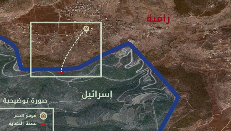 مسار النفق السادس الذي أعلن الجيش الإسرائيلي اكتشافه 