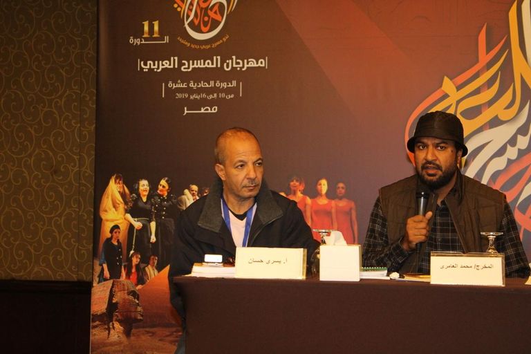 المخرج الإماراتي خلال المؤتمر الصحفي