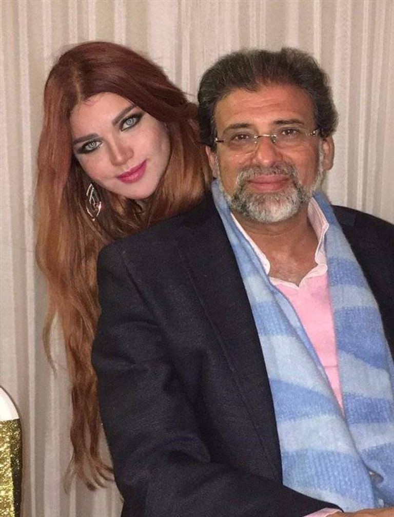 المخرج خالد يوسف والإعلامية ياسمين الخطيب