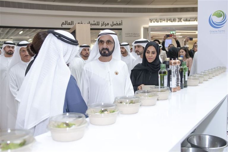 الشيخ محمد بن راشد يطلع على جهود تبني التقنيات الزراعية الحديثة