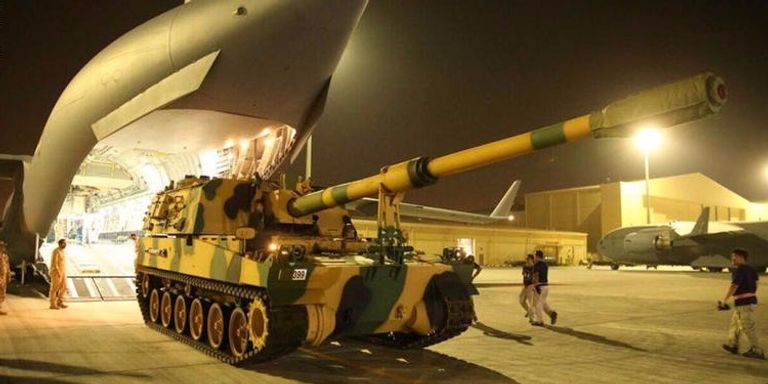 جانب من توقيع اتفاق الاحتلال العسكري بين قطر وتركيا