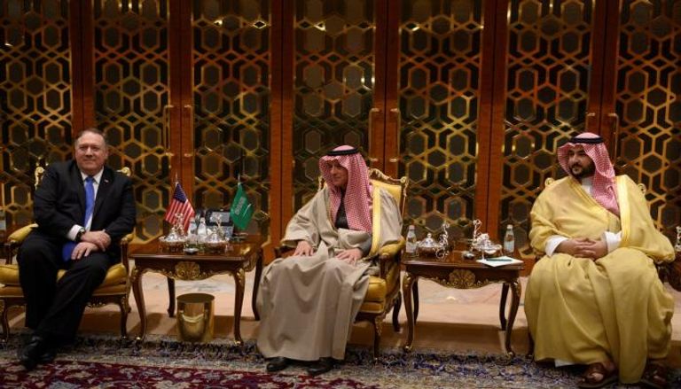 وزير الخارجية الأمريكي مايك بومبيو خلال زيارته للسعودية