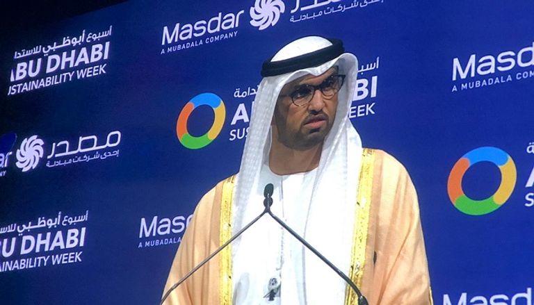 سلطان الجابر يلقي كلمته في افتتاح أسبوع أبوظبي للاستدامة