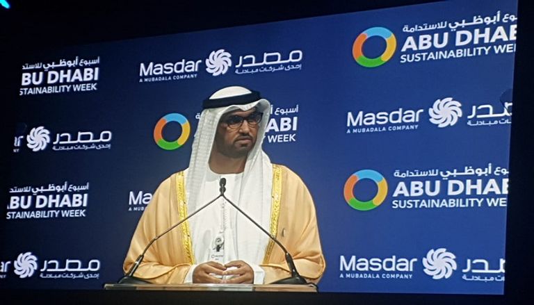 سلطان الجابر يلقي كلمته في افتتاح أسبوع أبوظبي للاستدامة