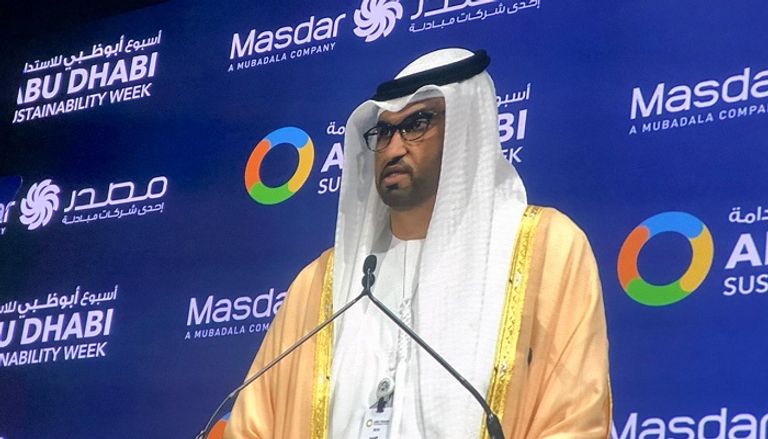 سلطان الجابر يلقي كلمته في افتتاح أسبوع أبوظبي للاستدامة
