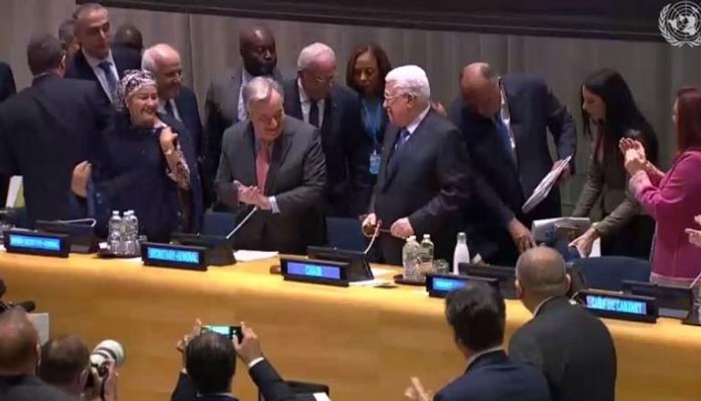 الرئيس الفلسطيني محمود عباس بالأمم المتحدة 