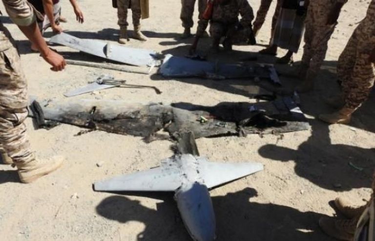 طائرة حوثية بدون طيار أسقطها الجيش اليمني طائرة حـوثية مسيرة أسقطها الجيش اليمني