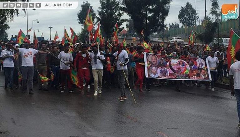 إثيوبيون في استقبال زعيم تحرير أورومو عقب اتفاق المصالحة- أرشيفية