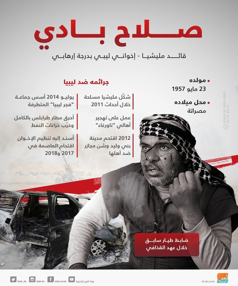 الإرهابي صلاح بادي مع عبدالحكيم بلحاج- أرشيفية