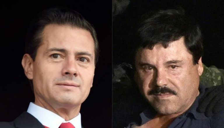 الرئيس المكسيكي السابق (يسار) وتاجر المخدرات (يمين)- صورة أرشيفية