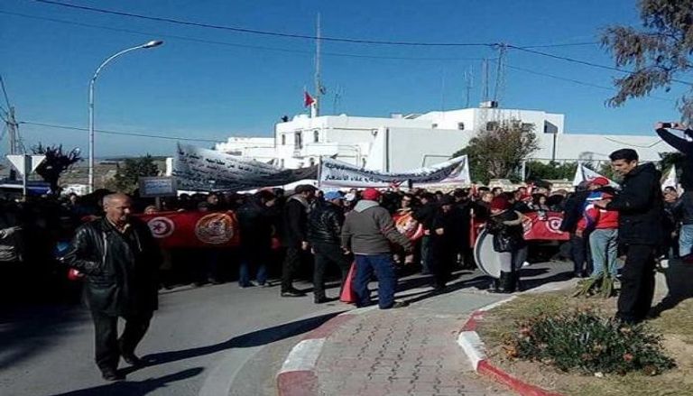 مظاهرة للاتحاد العام التونسي للشغل- وكالة أنباء تونس أفريقيا