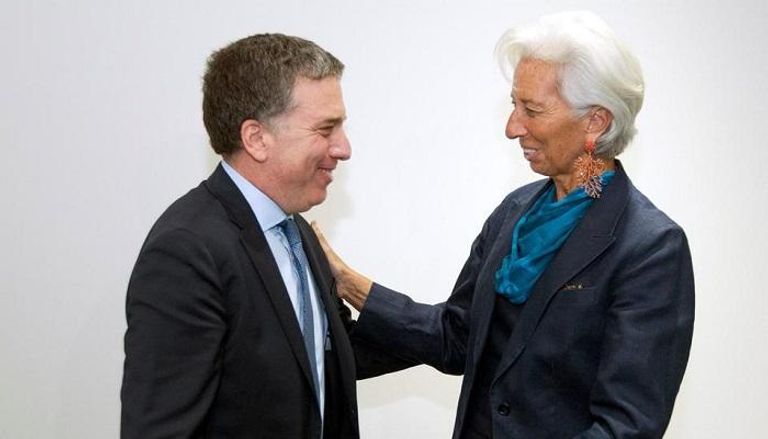 وزير الاقتصاد الأرجنتيني ومديرة صندوق النقد الدولي