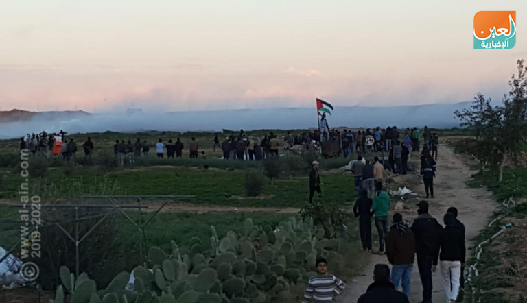 الجمعة الـ 43 لمسيرة العودة شرق غزة جانب من فعاليات الجمعة الـ43 لمسيرة العودة شرق غزة