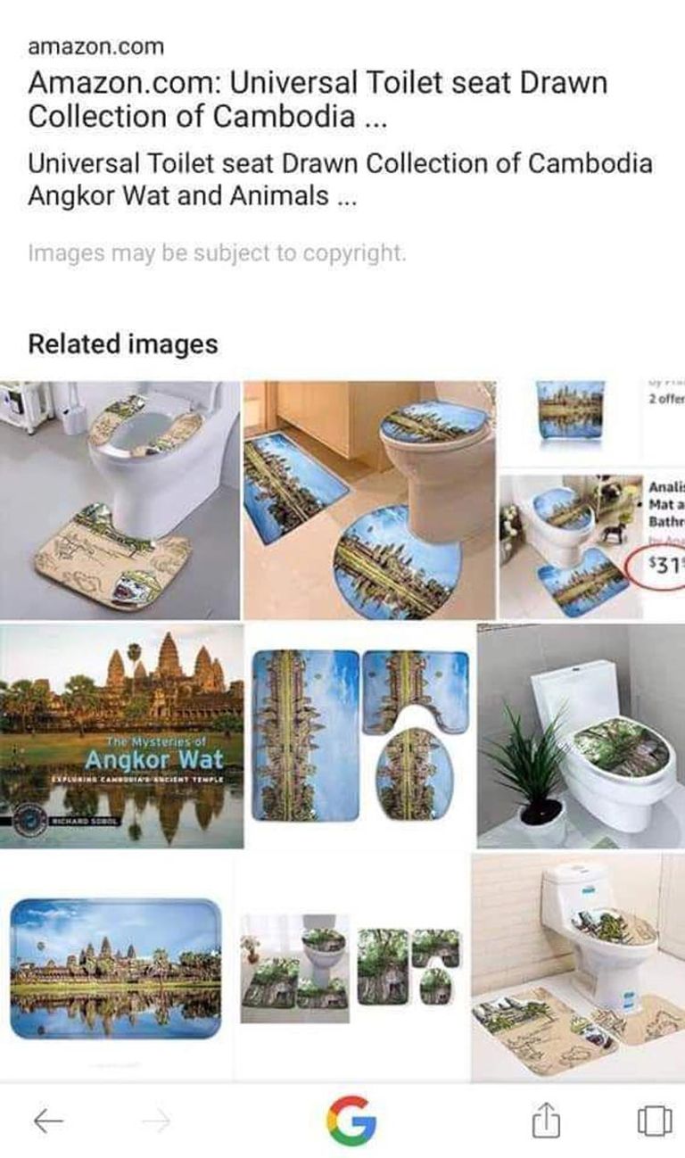 صورة لمعبد كمبودي على منتج تبيعه أمازون