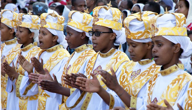 جانب من احتفالات عيد الغطاس في إثيوبيا