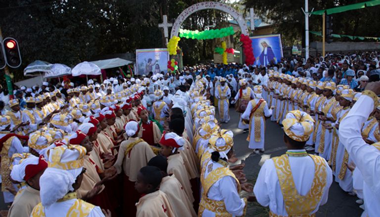 جانب من احتفالات عيد الغطاس في إثيوبيا