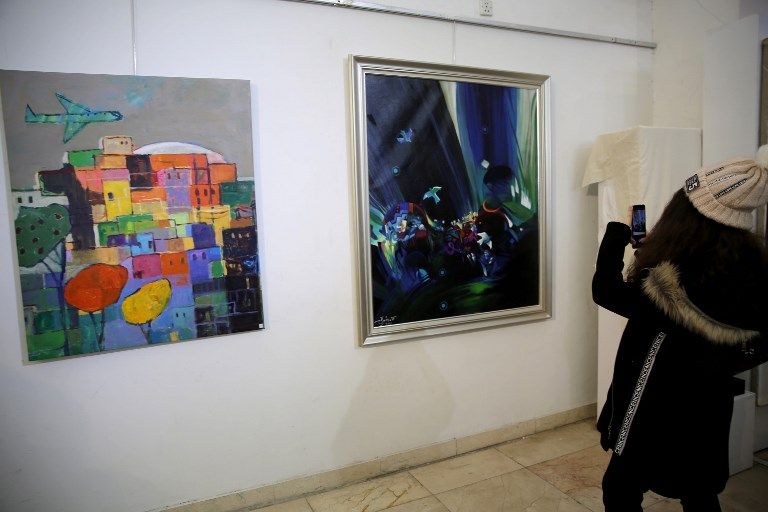 جانب من معرض الفن التشكيلي في بغداد
