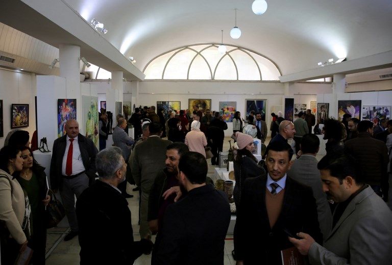 جانب من معرض الفن التشكيلي في بغداد