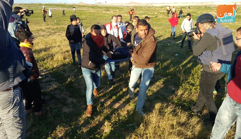 أحد المصابين برصاص الاحتلال في مسيرة العودة - أرشيفية