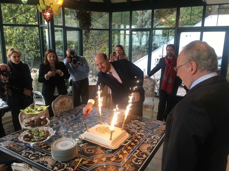 جانب من مراسم عقد قران ابنة الملك أحمد فؤاد الثاني