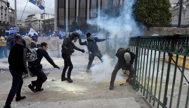 المظاهرات في العاصمة اليونانية - رويترز