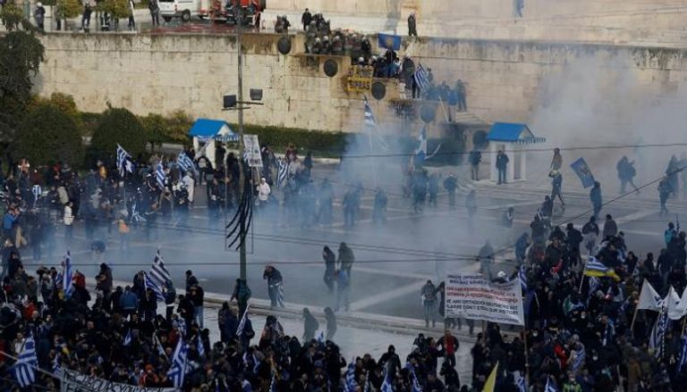 المظاهرات في العاصمة اليونانية - رويترز