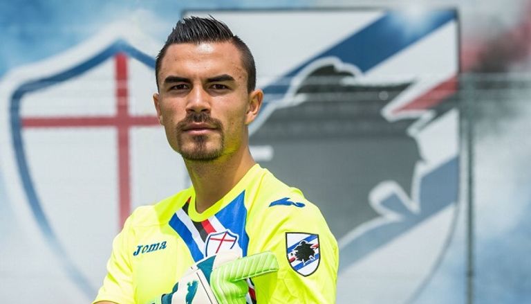 إيميل أوديرو حارس مرمى سامبدوريا الإيطالي بيتر تشيك حارس مرمى أرسنال