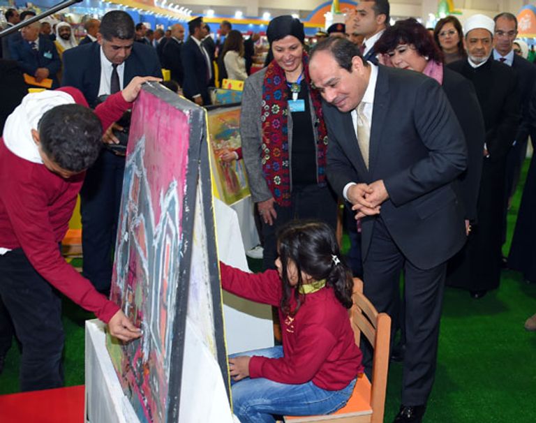 الرئيس المصري عبدالفتاح السيسي يفتتح معرض القاهرة الدولي للكتاب