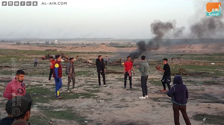 مسيرة العودة وكسر الحصار شرق مخيم البريج