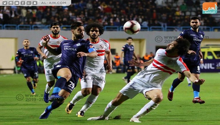 من مباراة الزمالك وبيراميدز